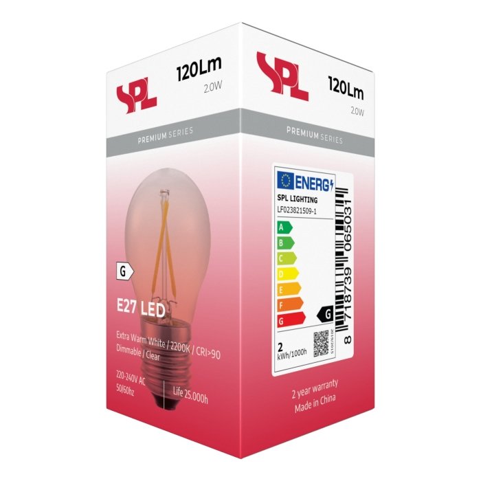 SPL Filament LED kogellamp E27