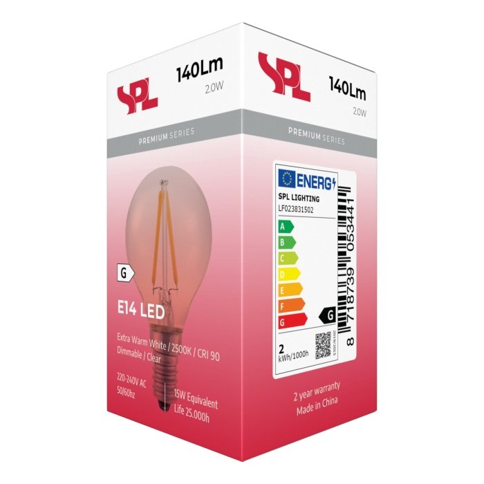 SPL Filament LED kogellamp E14